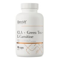 Жиросжигатель OstroVit CLA + Green Tea + L-Carnitine, 90 капсул