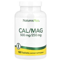 Витамины и минералы Natures Plus Cal/Mag 500 mg/250 mg, 180 таблеток