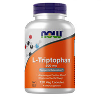 Аминокислота NOW L-Tryptophan 500 mg, 120 вегакапсул