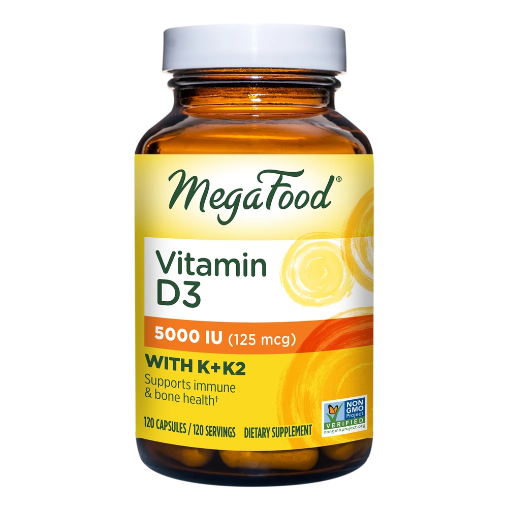 Вітаміни та мінерали MegaFood Vitamin D3 5000 UI, 120 капсул