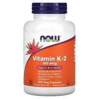 Витамины и минералы NOW Vitamin K2 100 mcg, 250 вегакапсул