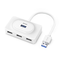 Хабы и кардридеры USB-хаб Jasoz HUB 4USB3.0 длина кабеля 0.3 м, White