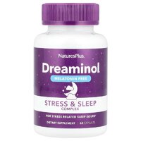 Натуральная добавка Natures Plus Dreaminol Stress &amp; Sleep Complex Melatonin Free, 60 капсул