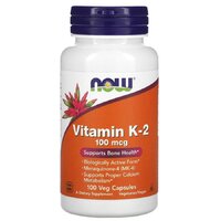 Витамины и минералы NOW Vitamin K2 100 mcg, 100 вегакапсул