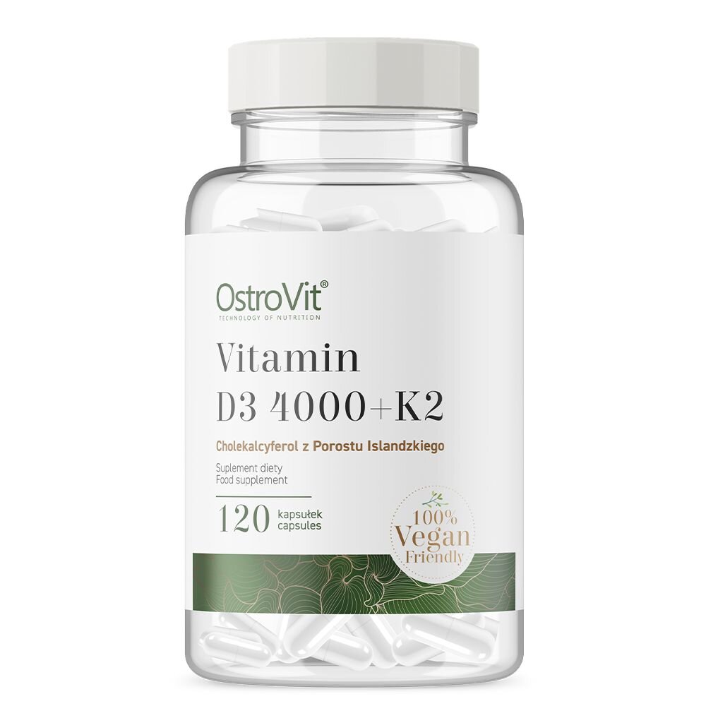 Витамины и минералы OstroVit Vege Vitamin D3 4000 +K2, 120 вегакапсул