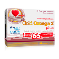Жирні кислоти Olimp Gold Omega 3 Plus 65%, 60 капсул, ТЕРМІН 09.22