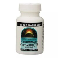 Витамины и минералы Source Naturals Chromemate Chromium GTF Yeast-Free 200 mcg, 120 таблеток