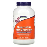 Натуральная добавка NOW Quercetin with Bromelain, 240 вегакапсул