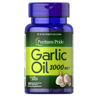 Натуральная добавка Puritan's Pride Garlic Oil 1000 mg, 100 капсул