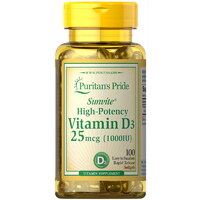 Витамины и минералы Puritan's Pride Vitamin D3 1000 IU, 100 капсул