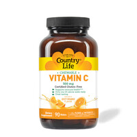Витамины и минералы Country Life Vitamin С 500 mg, 90 жевательных таблеток