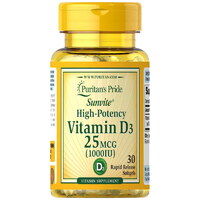 Витамины и минералы Puritan's Pride Vitamin D3 1000 IU, 30 капсул