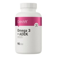Жирные кислоты OstroVit Omega 3 + ADEK, 90 капсул