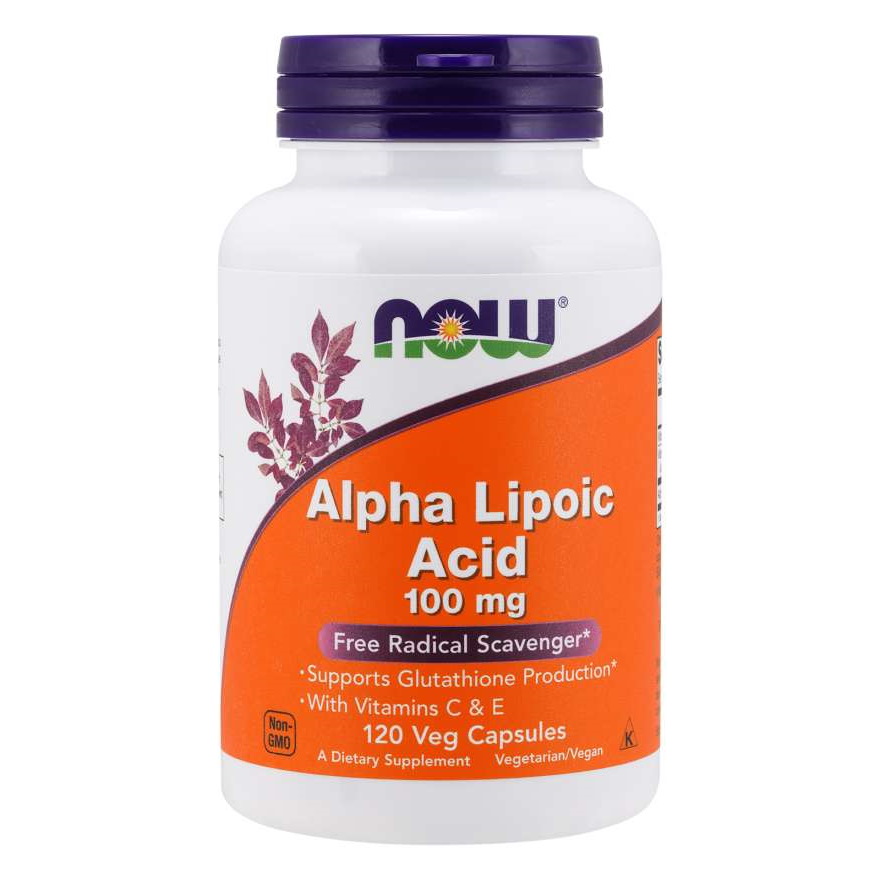 Натуральная добавка NOW Alpha Lipoic Acid 100 mg, 120 вегакапсул