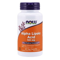 Натуральная добавка NOW Alpha Lipoic Acid 100 mg, 60 вегакапсул