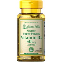Витамины и минералы Puritan's Pride Vitamin D3 2000 IU, 100 капсул