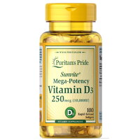 Витамины и минералы Puritan's Pride Vitamin D3 10000 IU, 100 капсул