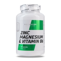 Стимулятор тестостерона Progress Nutrition Zinc Magnesium Vitamin B6, 60 капсул