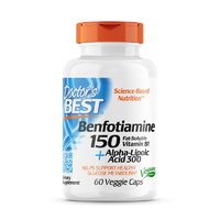 Натуральная добавка Doctor's Best Benfotiamine + ALA, 60 вегакапсул