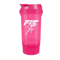 Шейкер Fit MY Drink+контейнер, 500 мл, Pink