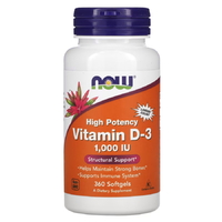 Витамины и минералы NOW Vitamin D3 1000 IU, 360 капсул