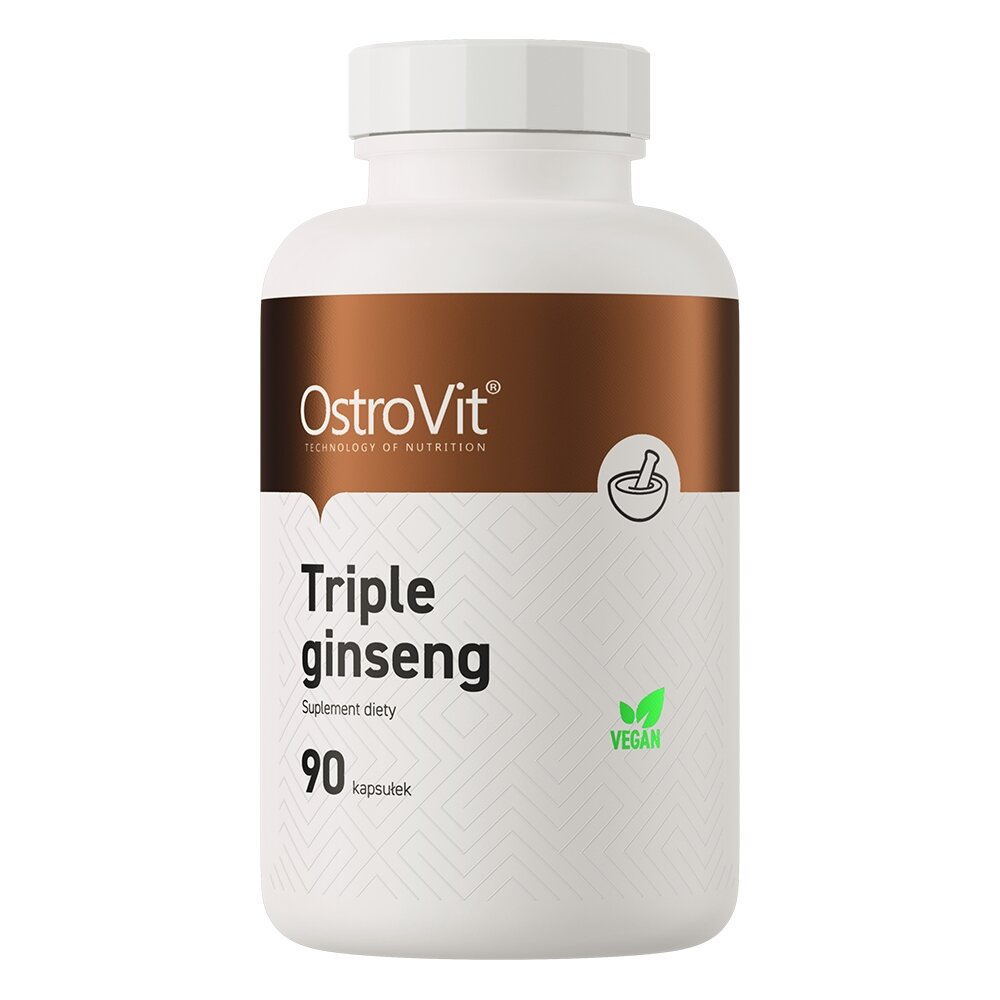 Натуральная добавка OstroVit Vege Triple Ginseng, 90 вегакапсул