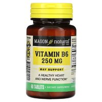 Витамины и минералы Mason Natural Vitamin B6 250 mg, 60 таблеток