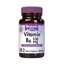 Витамины и минералы Bluebonnet Vitamin B6 100 mg, 90 вегакапсул