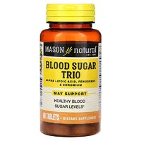 Натуральная добавка Mason Natural Blood Sugar Trio, 60 таблеток