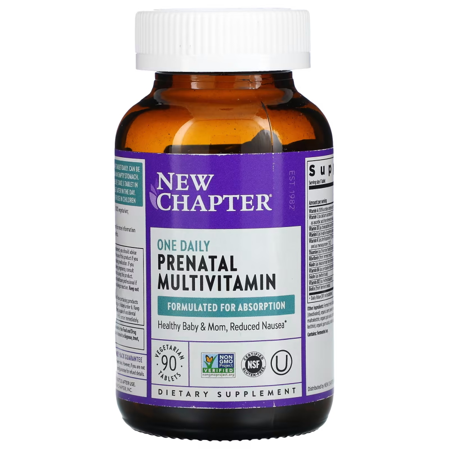 Вітаміни та мінерали New Chapter One Daily Prenatal Multivitamin, 90 таблеток