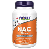 Аминокислота NOW NAC 600 mg, 250 вегакапсул