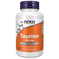 Амінокислота NOW Taurine 500 mg, 100 вегакапсул