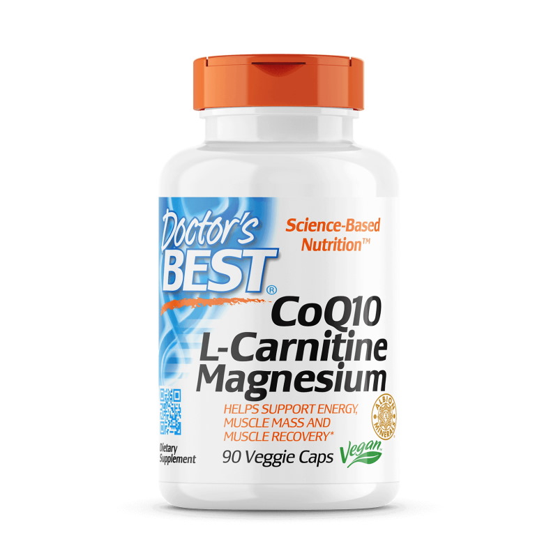 Натуральная добавка Doctor's Best CoQ10 L-Carnitine Magnesium, 90 вегакапсул