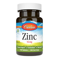 Витамины и минералы Carlson Labs Zinc 15 mg, 100 таблеток