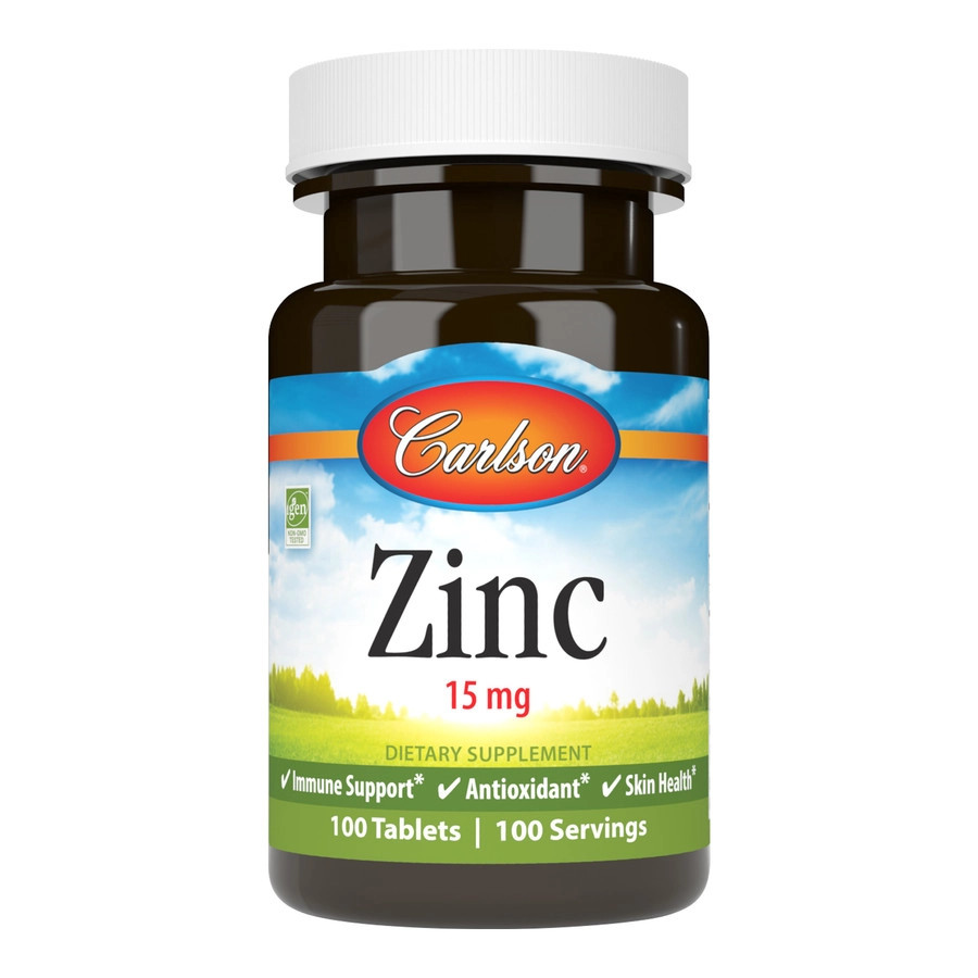 Вітаміни та мінерали Carlson Labs Zinc 15 mg, 100 таблеток