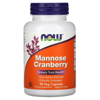 Натуральная добавка NOW Mannose Cranberry, 90 вегакапсул