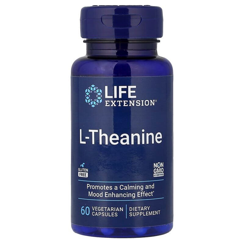 Аминокислота Life Extension L-Theanine 100 mg, 60 вегакапсул