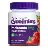 Натуральная добавка Natrol Melatonin 5 mg Gummies, 90 желеек - клубника