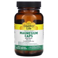 Витамины и минералы Country Life Target-Mins Magnesium Caps with Silica 300 mg, 60 вегакапсул