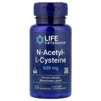 Аминокислота Life Extension N-Acetyl-L-Cysteine 600 mg, 60 капсул