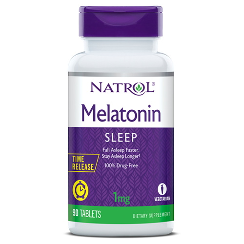 Натуральна добавка Natrol Melatonin 1 mg Time Release, 90 таблеток
