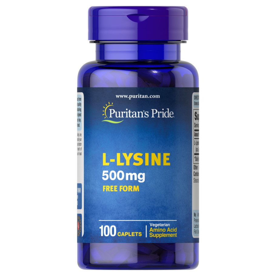 Амінокислота Puritan's Pride L-Lysine 500 mg, 100 каплет