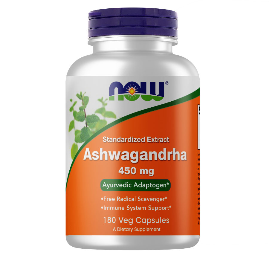 Натуральна добавка NOW Ashwagandha 450 mg, 180 вегакапсул