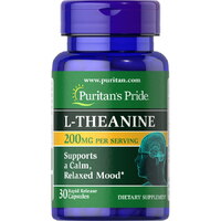 Аминокислота Puritan's Pride L-Theanine 200 mg, 30 капсул