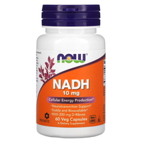 Натуральная добавка NOW NADH 10 mg, 60 вегакапсул