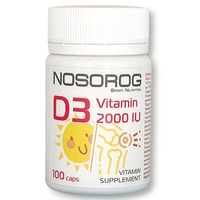 Витамины и минералы Nosorog Vitamin D3 2000 IU, 100 капсул