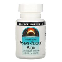 Натуральная добавка Source Naturals Trans-Ferulic Acid 250 mg, 30 таблеток