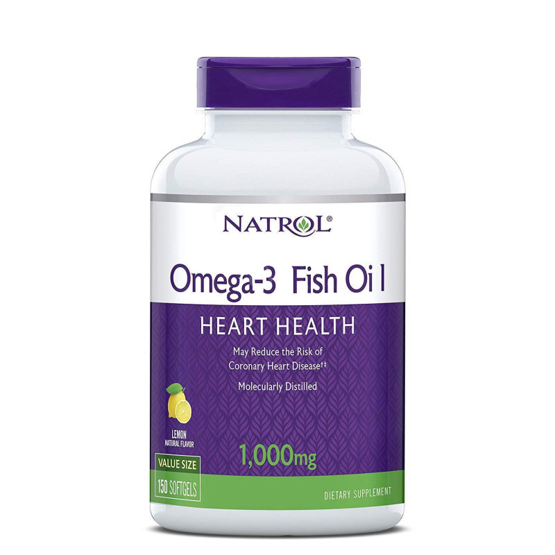 Жирні кислоти Natrol Omega-3 1000 mg, 150 капсул