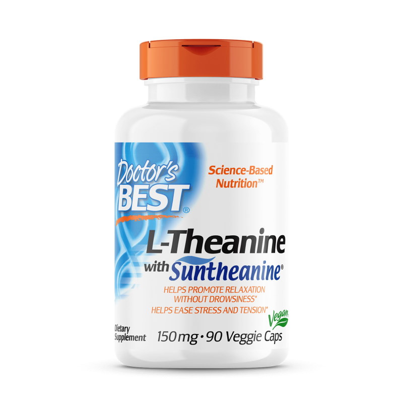 Аминокислота Doctor's Best L-Theanine 150 mg, 90 вегакапсул