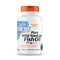 Жирні кислоти Doctor's Best Pure Wild Alaskan Fish Oil with Alask Omega, 180 капсул